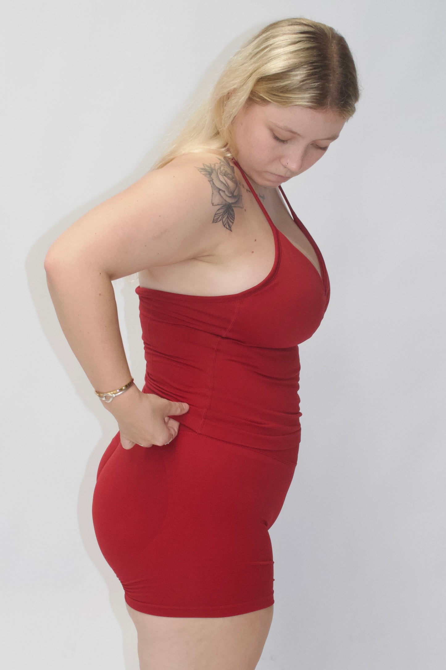 Red Velvet Sculpt Top